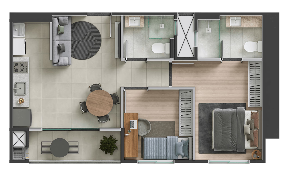 lumme planta 48 metros quadrados