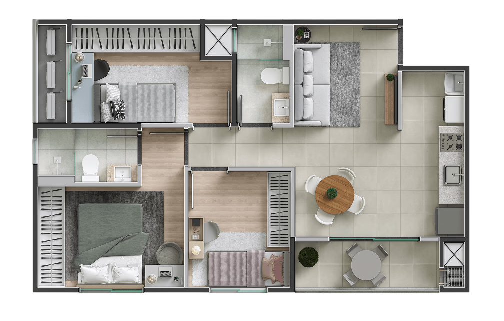 lumme planta 59 metros quadrados