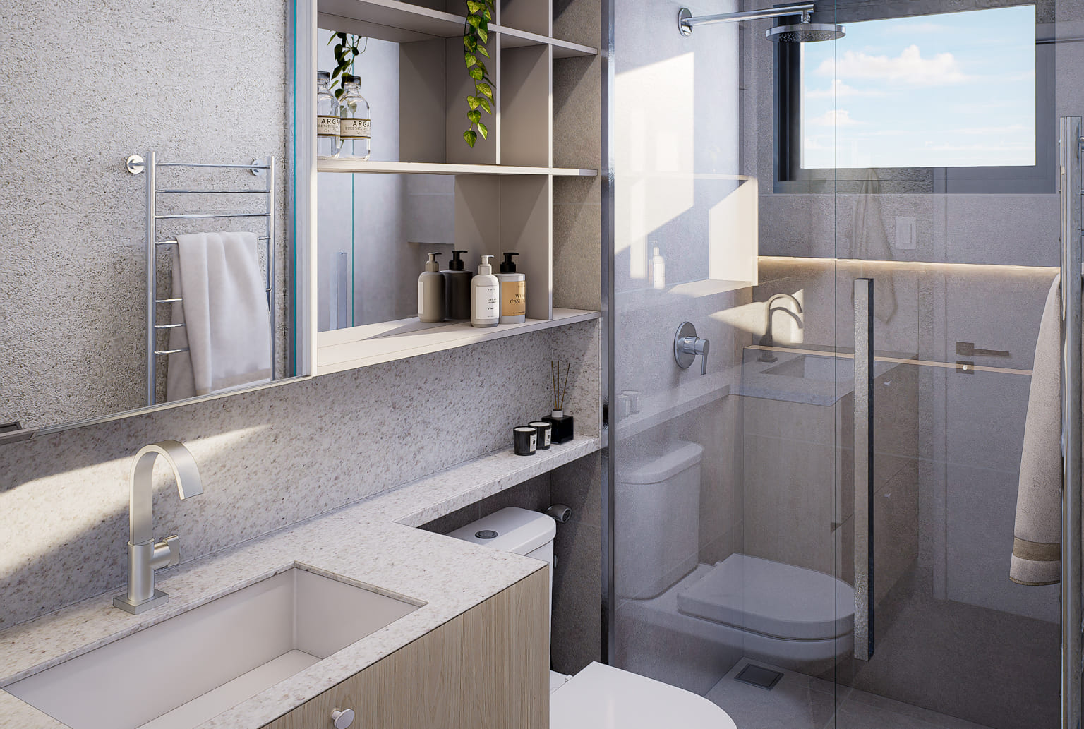 ingarden banheiro suite inbase construtora e ideal imoveis