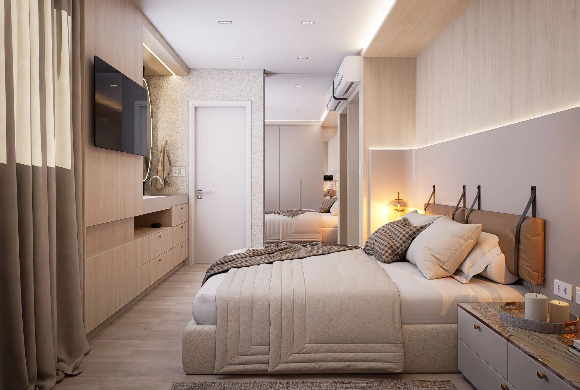 ingarden decorado suite inbase construtora e ideal imoveis